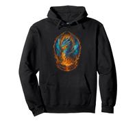 Soffiatura del Vetro Stained Glass Dragon Felpa con Cappuccio