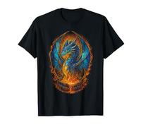 Soffiatura del Vetro Stained Glass Dragon Maglietta