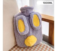 Soffice Borsa Dell'Acqua Calda Con Cover Simil Pelliccia Pom Coniglio Grande