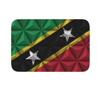Soffice Tappeto d'Ingresso Polon Effect of The Flag of St. Kitts and Nevis Soft Cozy Absorbent Tappeti barriera Tappeto da Bagno 40×60cm per Corridoio,Soggiorno,Porta d'Ingresso