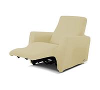 SOFFICIOSO Copri Poltrona Antimacchia Tinta Unita Elasticizzata Relax Lounge Genius Reclinabile Poltrona Panna 1004