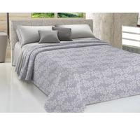 SOFFICIOSO Copriletto Estivo Fresco Tessuto Piquet Leggero Puro Cotone Linea Sonia MOD. Olivia Matrimoniale Grigio