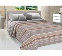 SOFFICIOSO Copriletto Estivo Fresco Tessuto Piquet Leggero Puro Cotone Linea Sonia MOD. Rodrigo 1 Piazza e Mezza Beige