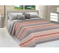 SOFFICIOSO Copriletto Estivo Fresco Tessuto Piquet Leggero Puro Cotone Linea Sonia MOD. Rodrigo Singolo Arancio