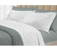 SOFFICIOSO Parure Completo Lenzuola Letto Puro Cotone Linea 3027 Modello Melody Singolo Verde