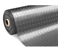 SOFFICIOSO Tappeto Gomma Antiscivolo Per Rivestimento Pavimento Grigio Scuro Bollato PVC 100x200 Floor Grigio Scuro