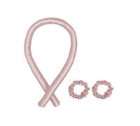SOFFICIOSO Tubo Arricciacapelli Senza Calore 100% Seta Capelli Mossi Tinta Unita Arricciacapelli Rosa