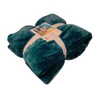 Sofficissima Calda Coperta Coccole Eco Pelliccia Alta Qualità Ottanio 150x200
