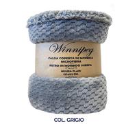 Sofficissima Calda Coperta Plaid Coral retro Agnellato Sherpa Grigio Jacquard