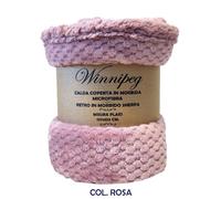 Sofficissima Calda Coperta Plaid Coral retro Agnellato Sherpa Rosa Jacquard