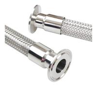 Soffietti flessibili for birrifici - Tubo flessibile ad alta pressione in acciaio inossidabile 304 Tri-Clamp da 1,5'', lunghezze da 50 cm a 200 cm(100cmx25mmxK50.5mm)