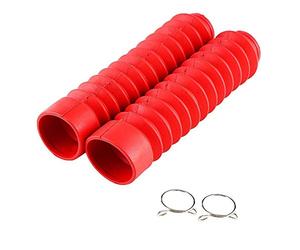 Soffietti forcella moto, Copri forcella moto, Copriforcella anteriore, Copriforcella moto, Copriforcella anteriore moto 205x42mm Soffietti(rosso)