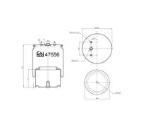FEBI BILSTEIN 47556 Soffietto, Sospensione pneumatica