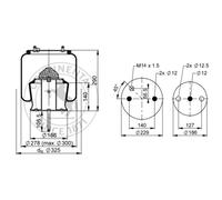 Soffietti per sospensioni pneumatiche CONTINENTAL 6710 N P01