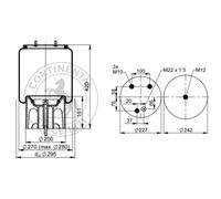 Soffietti per sospensioni pneumatiche CONTINENTAL 792 N P05