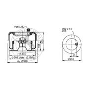 Soffietti per sospensioni pneumatiche CONTINENTAL SK 175-603 P01