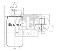 FEBI BILSTEIN 177163 Soffietto, Sospensione pneumatica
