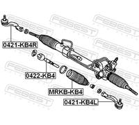 Soffietto cremagliera Assale anteriore MRKB-KB4 FEBEST per MITSUBISHI
