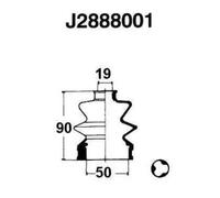 Soffietto giunto semiasse J2888001 NIPPARTS per SUZUKI SWIFT IV SX4 Tre volumi