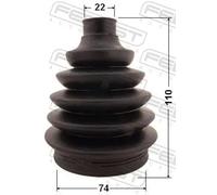 Soffietto giunto semiasse lato ruota PVC 0217P-QG15 FEBEST per SUZUKI OPEL MAZDA
