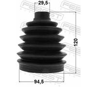 Soffietto giunto semiasse lato ruota PVC 0417P-V97WF FEBEST per VW AUDI SKODA