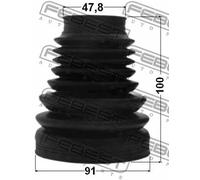 Soffietto giunto semiasse sul lato del cambio PVC 2715P-XC FEBEST per VOLVO 240