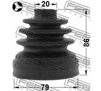 FEBEST 1915-X3T Cuffia semiasse