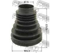 Soffietto giunto sul lato del cambio PVC 2715P-XC90F FEBEST per VOLVO JEEP