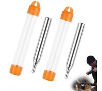 Soffietto per Camino,2 Pack Portatile Soffietto Tascabile PortatileTelescopico Soffiante Strumento Acciaio Inossidabile Soffietto per Cucinare Picnic BBQ Caccia Pesca Escursionismo All'aperto