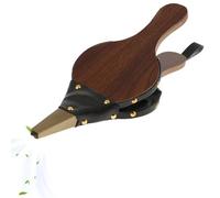 Soffietto per, manico in legno massiccio, in pelle, design manuale del ventilatore, strumento di supporto per l'accensione del fuoco azionato a mano, attrezzature affidabili per la