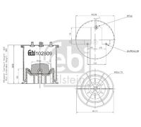 Soffietto, Sospensione pneumatica Assale posteriore Dx per IVECO DAILY