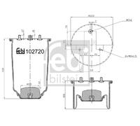Soffietto, Sospensione pneumatica Assale posteriore per IVECO DAILY