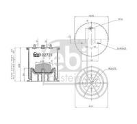 Soffietto Sospensione Pneumatica Febi Bilstein 102721 per Iveco