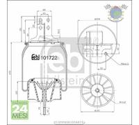 Soffietto Sospensione pneumatica Febi per IVECO EUROTECH EUROSTAR S-WAY