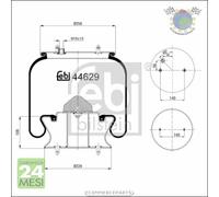 Soffietto Sospensione pneumatica Febi per SCANIA N K F 4 bkt