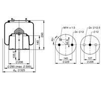 Soffietto, sospensioni pneumatiche CONTITECH 6710 N P02 K I 11.705 2007-2013