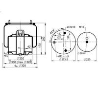 Soffietto, sospensioni pneumatiche CONTITECH 6751 N P02L DAF CF 10.837 2013-