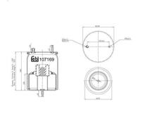 Soffietto, sospensioni pneumatiche FEBI 107169 per VOLVO FH 12.777 2005-