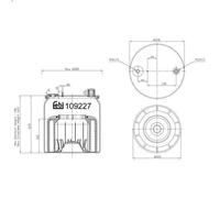 Soffietto, sospensioni pneumatiche FEBI 109227 ANTOS 7.698 2012-2018