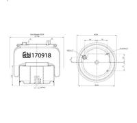 Soffietto, sospensioni pneumatiche FEBI 170918 per DAF CF 75 9.186 2001-2013