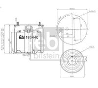 Soffietto, sospensioni pneumatiche FEBI 183440 DAF CF 10.837 2013-
