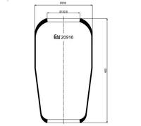 FEBI BILSTEIN 20916 Soffietto, Sospensione pneumatica