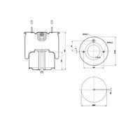 Soffietto, sospensioni pneumatiche FEBI 37635 per VOLVO FM10 9.6 1999-2001