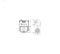 Soffietto, sospensioni pneumatiche FEBI 39153 per MAN TGA 10.518 2001-2008