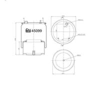 Soffietto, sospensioni pneumatiche FEBI 45099 per DAF LF 6.69 2013-