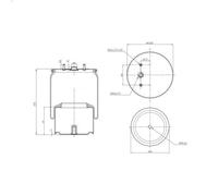 Soffietto, sospensioni pneumatiche FEBI 47556 per DAF CF 6.69 2014-