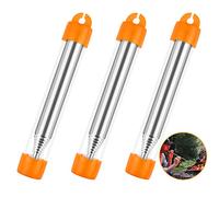 Soffietto Tascabile 3 Pezzi Blow Fire Tube Acciaio Inossidabile Collassabile Blow Fire Tube per Camino Barbecue Fuoco di Bivacco Soffiare Aria in Un Incendio Viaggiando