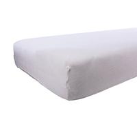 Soffim Spugna Jersey Coprimaterasso a Cappuccio con Elastici, 50% Cotone-50% Poliestere, Bianco, 170x200x25 cm