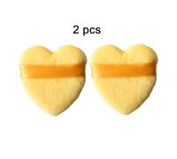 Soffio di polvere di velluto a forma di cuore a triangolo da 2 pezzi/10 pezzi for spugna for trucco viso cosmetici strumenti for soffio di trucco leggero lavabile (Color : 2pcs-01)