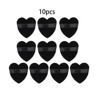 Soffio di polvere di velluto a forma di cuore a triangolo da 2 pezzi/10 pezzi for spugna for trucco viso cosmetici strumenti for soffio di trucco leggero lavabile (Color : 10pcs)